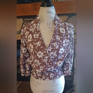 Monteau Los Angeles Wrap Blouse